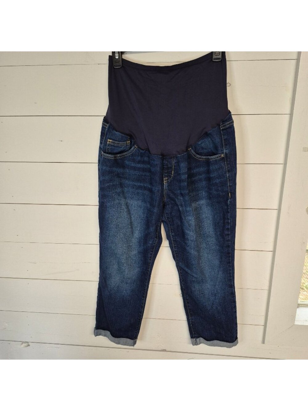 Old Navy Maternity Full Panel Denim Cropped Jeans Size 14‎
